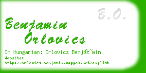 benjamin orlovics business card